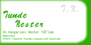 tunde nester business card